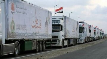 دخول 88 شاحنة مساعدات إلى معبري العوجة وكرم أبو سالم