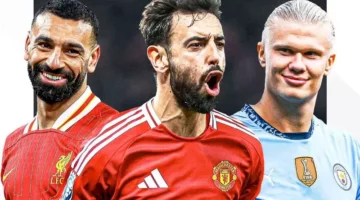 برونو فيرنانديز يلحق بركب صلاح وهالاند في صدارة دوري المحترفين الإنجليزي.