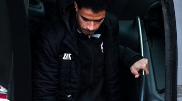 حافلة الزمالك تصل ستاد المقاولون العرب استعداداً لمواجهة إنبي في الدوري