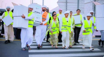 طلبة دبي يطلقون حملة «إفطار صائم» بمشاركة طلاب مدرسة خاصة
