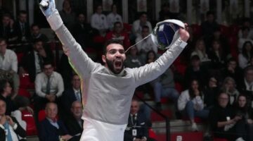 زيد السيسي يتوج بالميدالية البرونزية في كأس العالم لسلاح السيف بإيطاليا