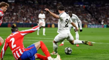 فيديو| تصرف غير لائق من نجم ريال مدريد بعد تسجيل هدف الفوز على أتلتيكو 