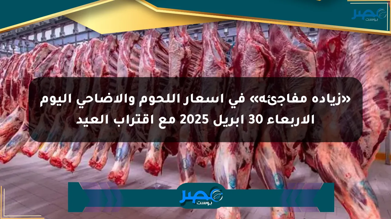 نيوز برو : «زيادة مفاجئة» في أسعار اللحوم والأضاحي اليوم الأربعاء 30 أبريل 2025 مع اقتراب العيد