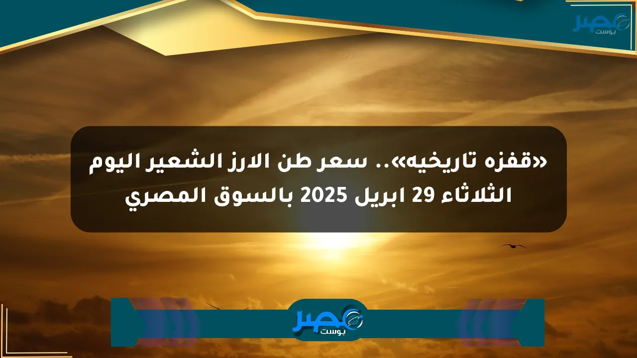 نيوز برو : «قفزة تاريخية».. سعر طن الأرز الشعير اليوم الثلاثاء 29 إبريل 2025 بالسوق المصري