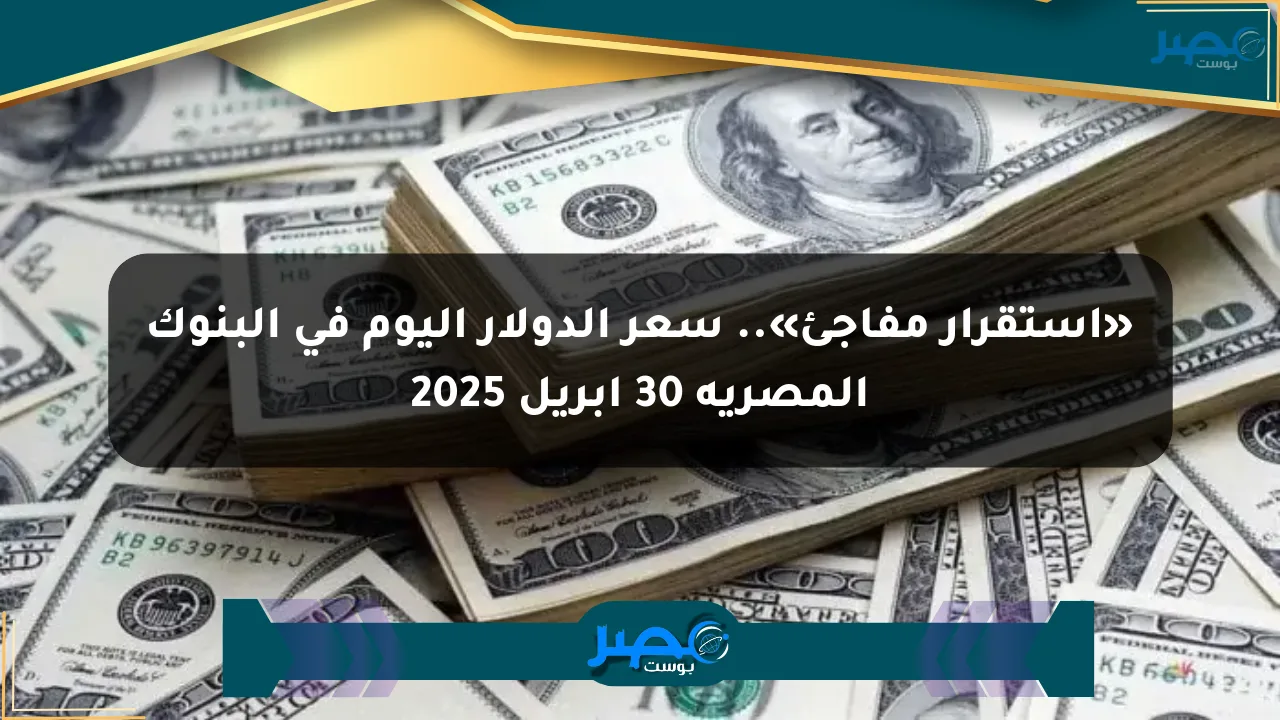 نيوز برو : «استقرار مفاجئ».. سعر الدولار اليوم في البنوك المصرية 30 أبريل 2025