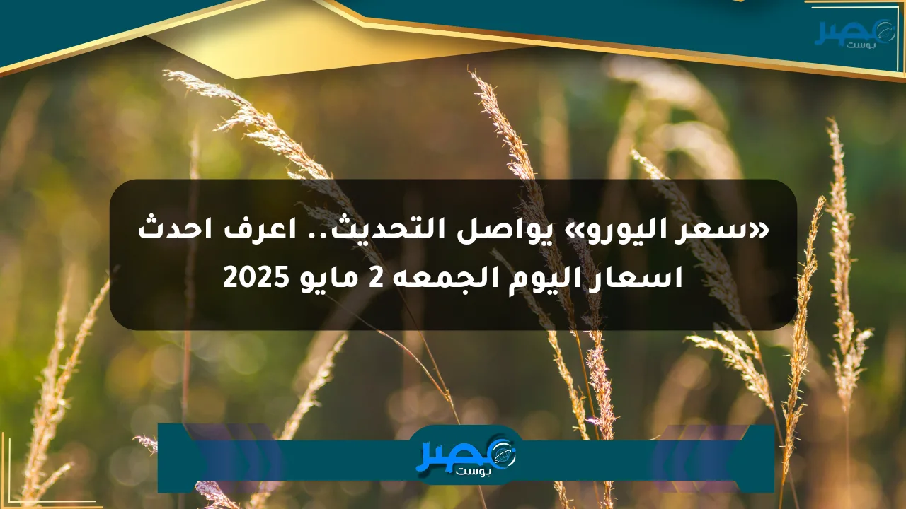 نيوز برو : «سعر اليورو» يواصل التحديث.. اعرف أحدث أسعار اليوم الجمعة 2 مايو 2025